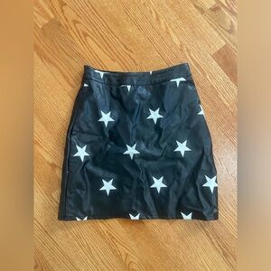 Nasty gal high waisted star leather skirt